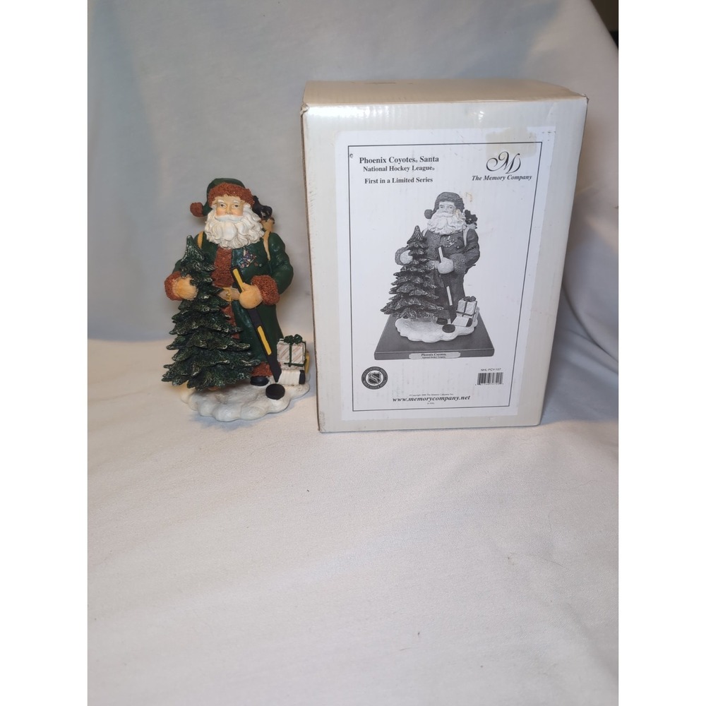 NIB Phoenix Coyotes Santa Figurine Limited Series Memory Company NHL 8"